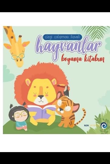 Hayvanlar - Boyama Kitabı / Çizgi Çalışması İlaveli