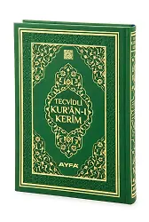 Tecvidli Kuranı Kerim Termo Deri Cami Boy Yeşil Renkli
