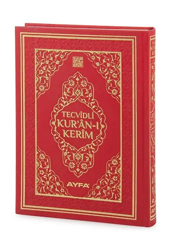 Tecvidli Kuranı Kerim Termo Deri Cami Boy Kırmızı Renkli