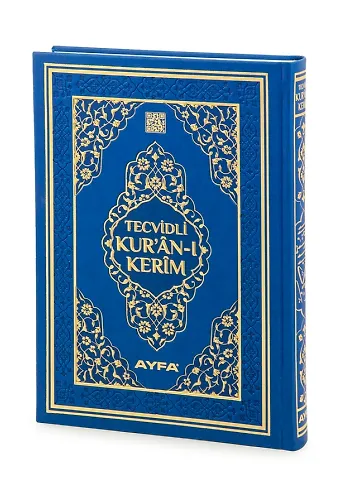 Tecvidli Kuranı Kerim  Termo Deri Orta Boy Lacivert Renkl
